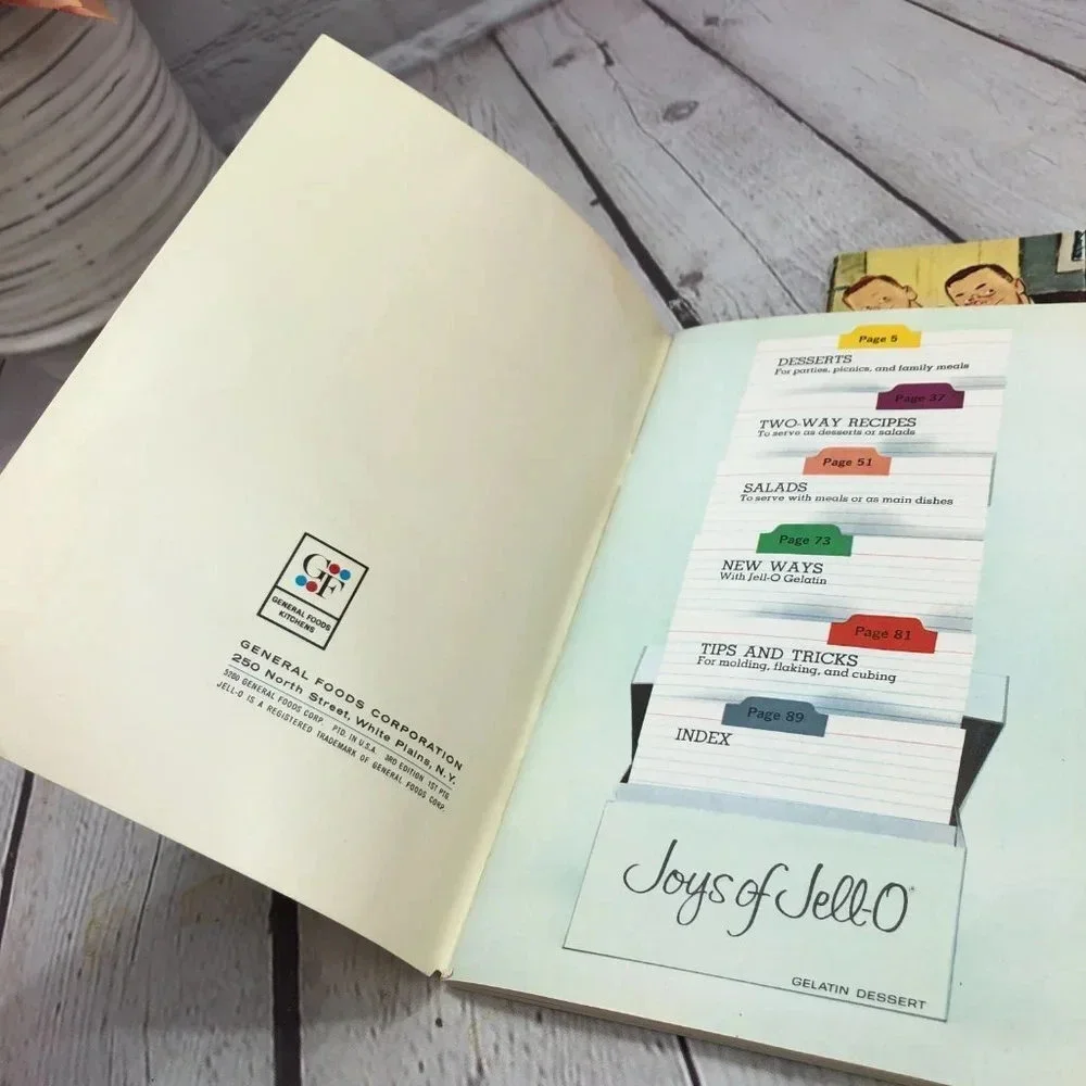 vintage Jell-O cookbooks 1950s